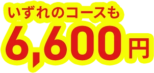 いずれのコースも6600円